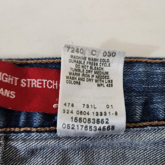 Levi's 12S Denim Straight Stretch Blue Jeans - Picture 4 of 4
